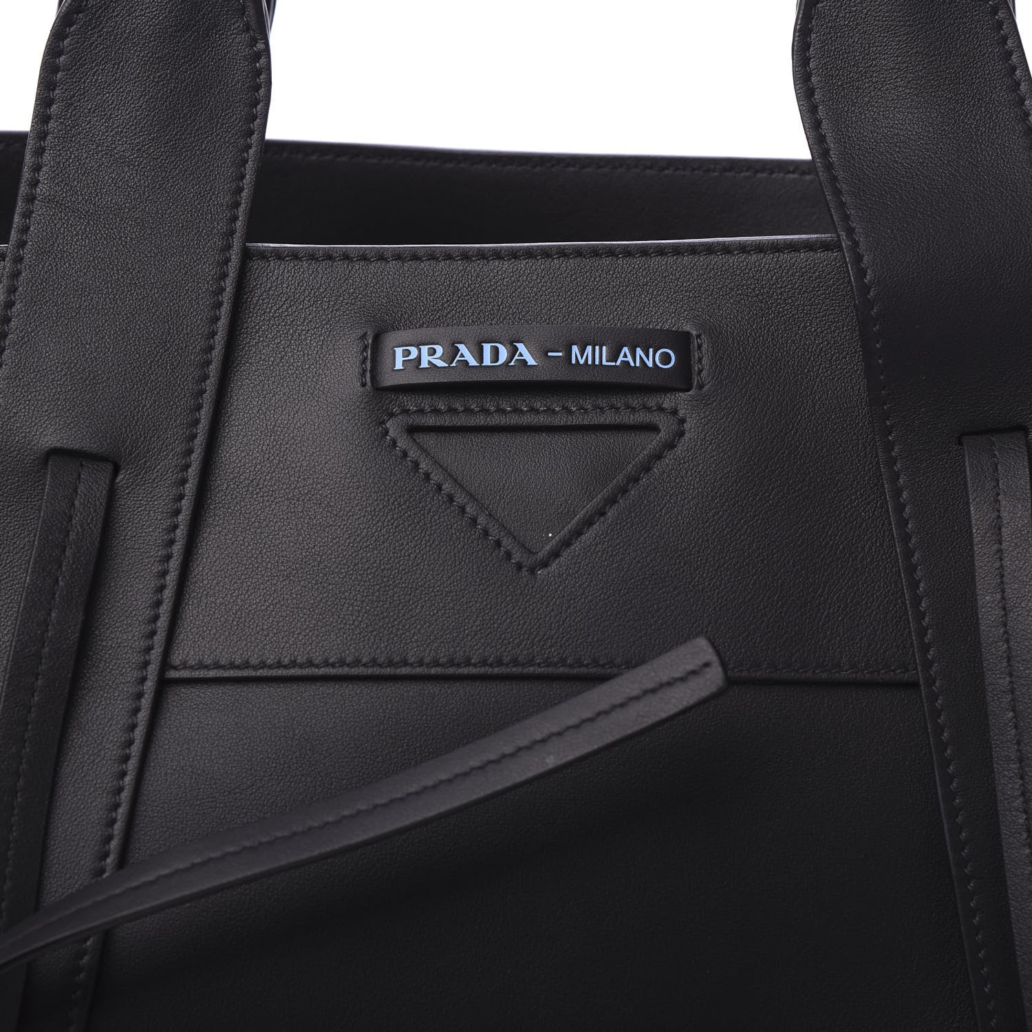 Prada Grace Lux Light Large Ouverture Shoulder Bag Black White 9 of 9