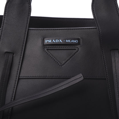 Prada Grace Lux Light Large Ouverture Shoulder Bag Black White 9 of 9