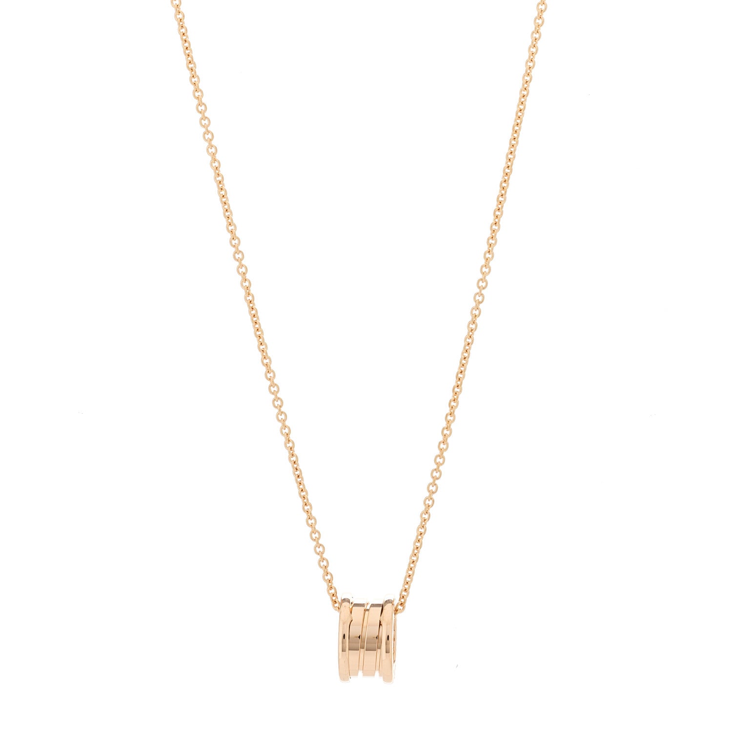 Bulgari 18K Rose Gold B.Zero1 Pendant Necklace 1 of 8