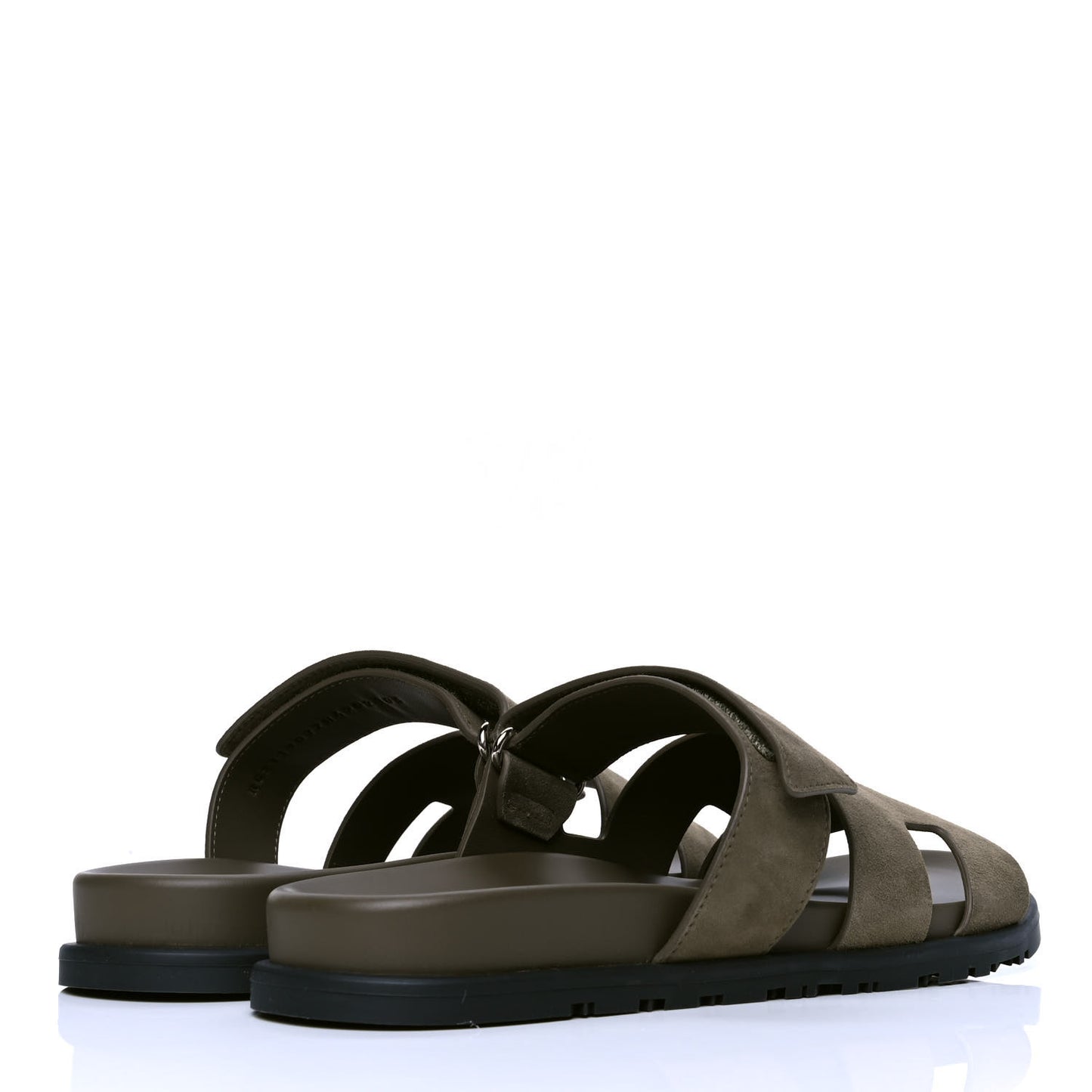 Suede Goatskin Mens Chypre Sandals 42 Vert Army