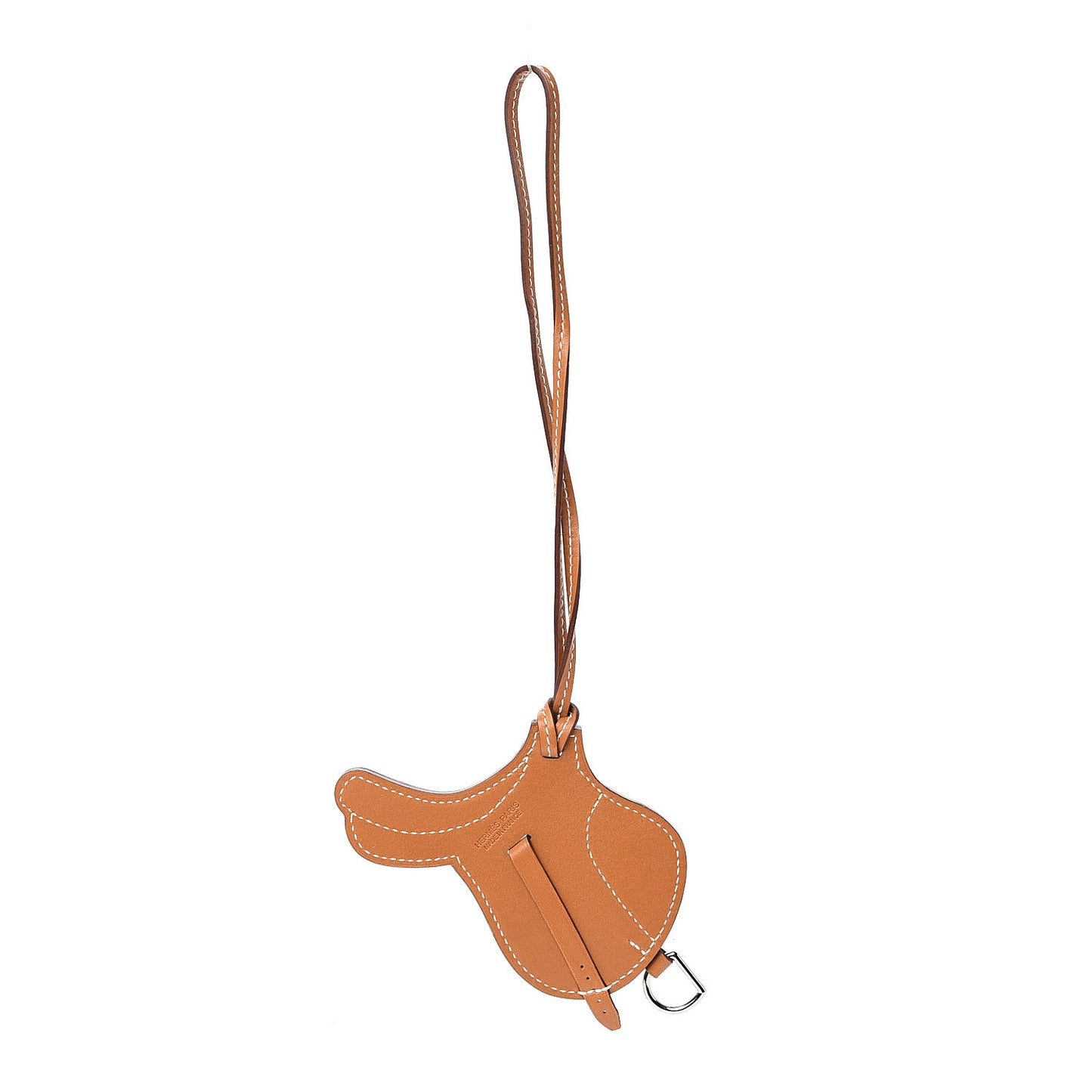 Veau Butler Paddock Selle Horse Saddle Bag Charm Natural Sable