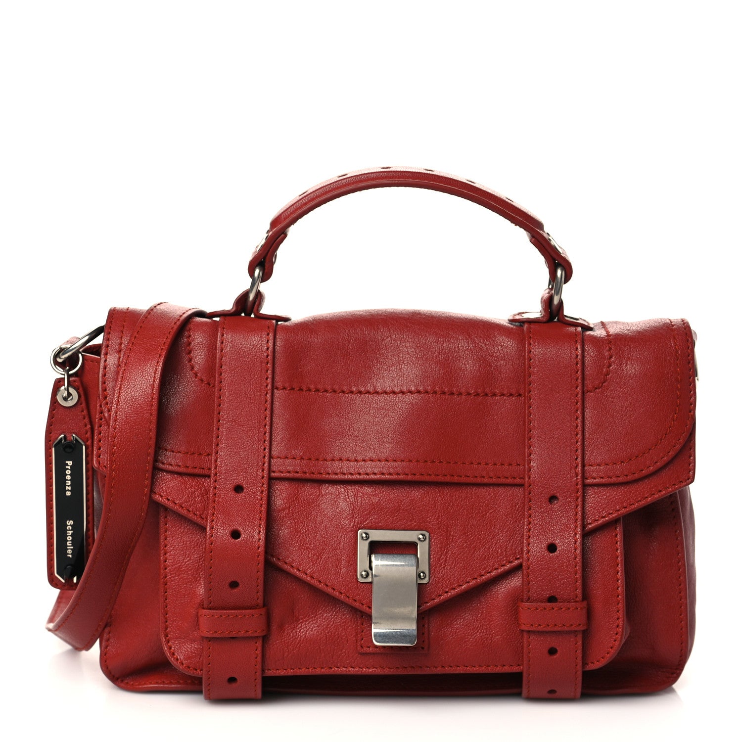 Proenza Schouler Lambskin Tiny PS1 Satchel Mandarin Red 1 of 6