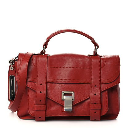 Proenza Schouler Lambskin Tiny PS1 Satchel Mandarin Red 1 of 6
