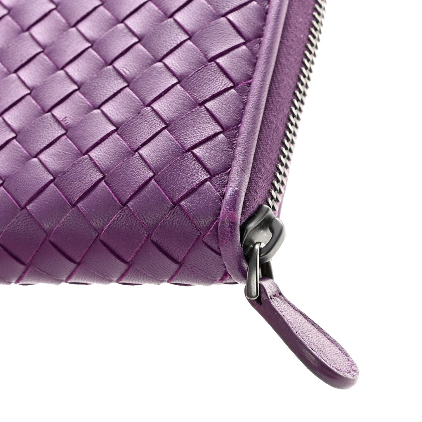Nappa Intrecciato Zip Around Wallet Monalisa
