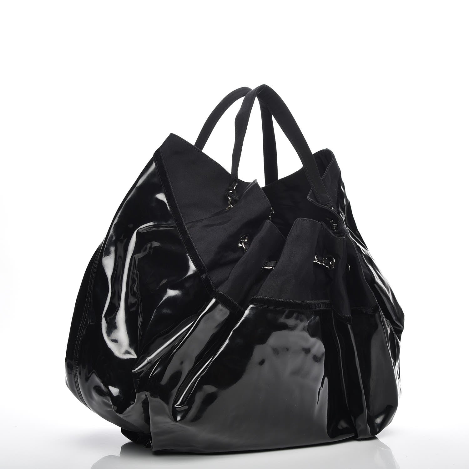 Chanel Vinyl Large Stretch Spirit Cabas Black 3 of 7