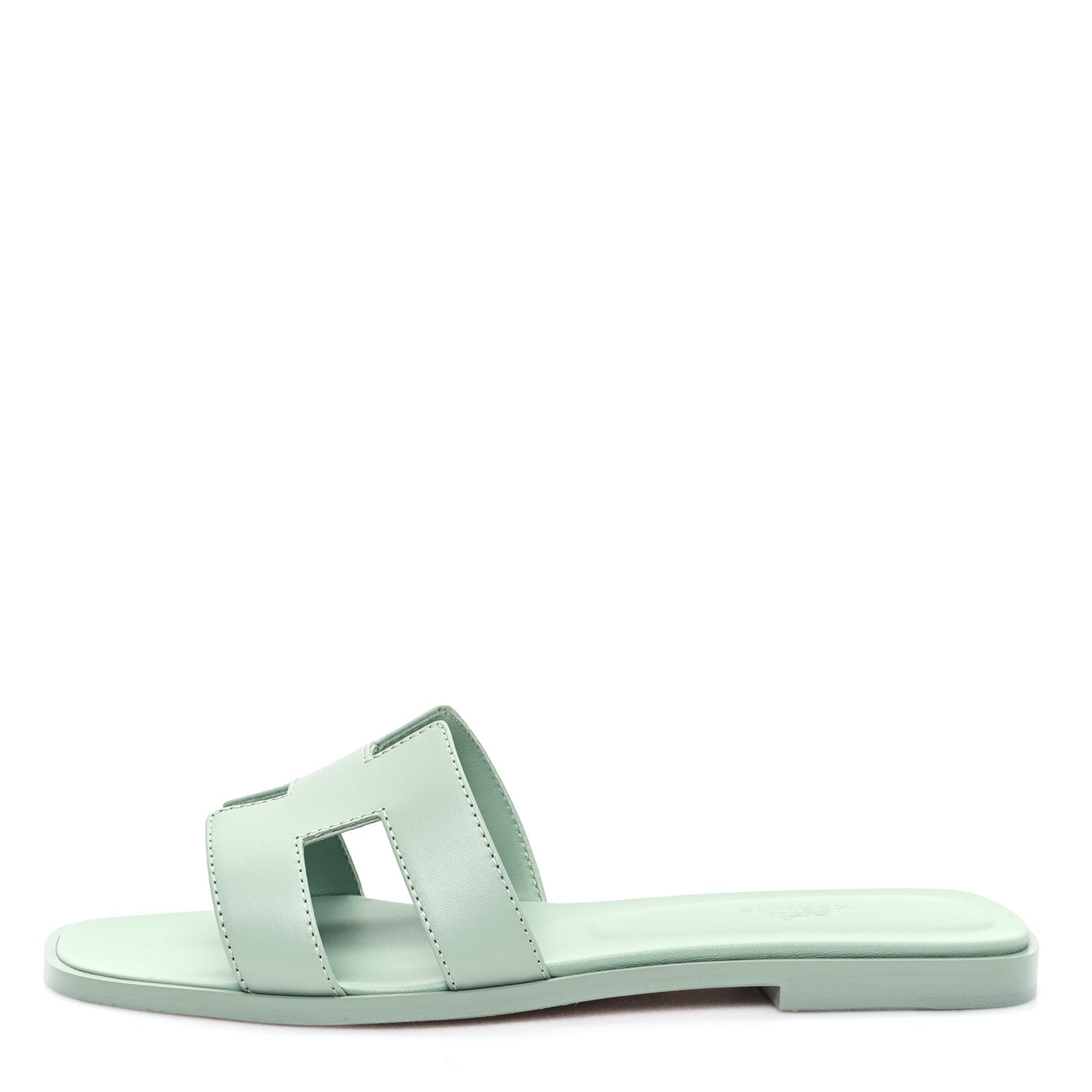 Calfskin Oran Sandals 38.5 Vert D'eau