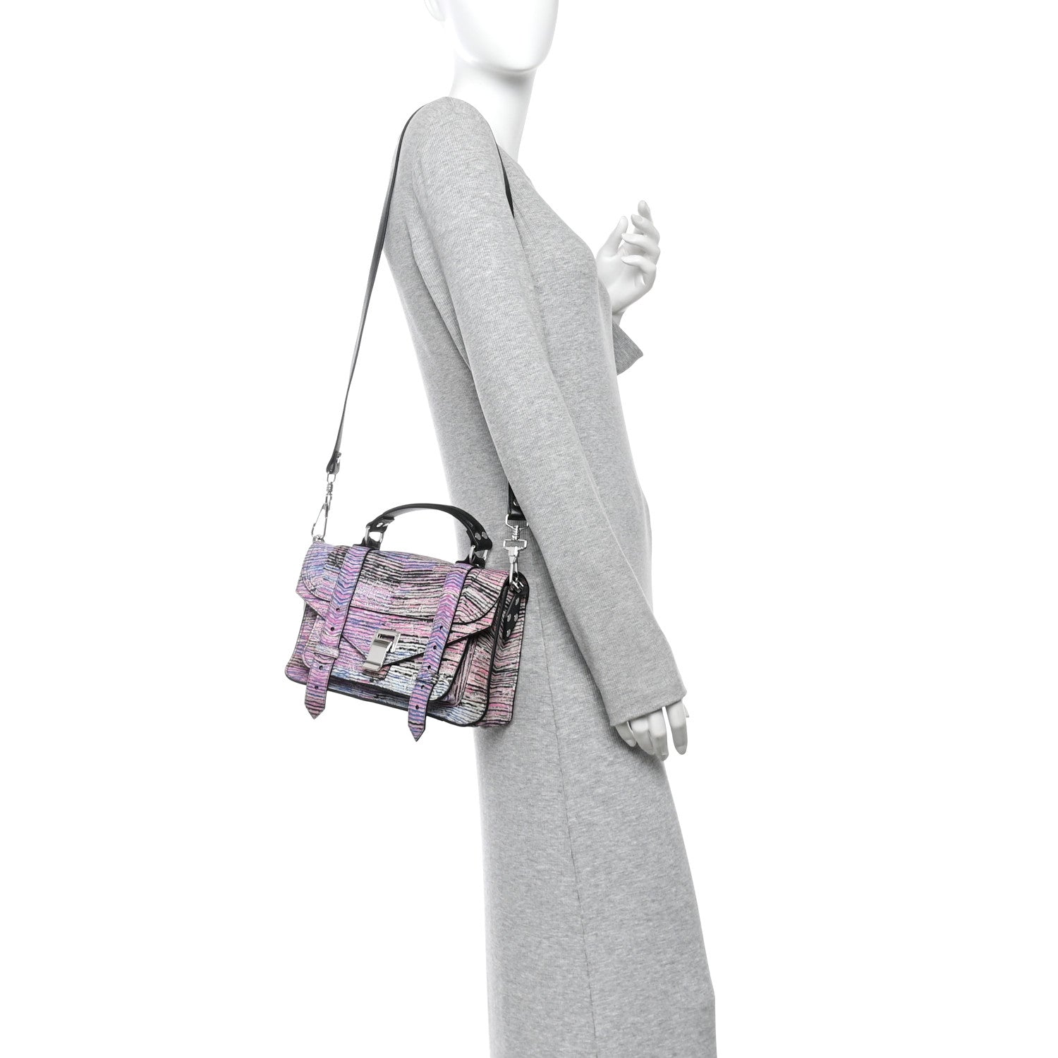 Proenza Schouler X HARMONY KORINE Calfskin Tiny PS1 Satchel Multicolor 2 of 9