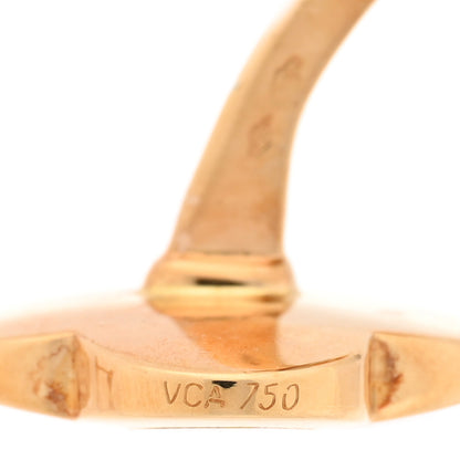 Van Cleef & Arpels 18K Yellow Gold Mother of Pearl Pure Alhambra Cufflinks 4 of 4