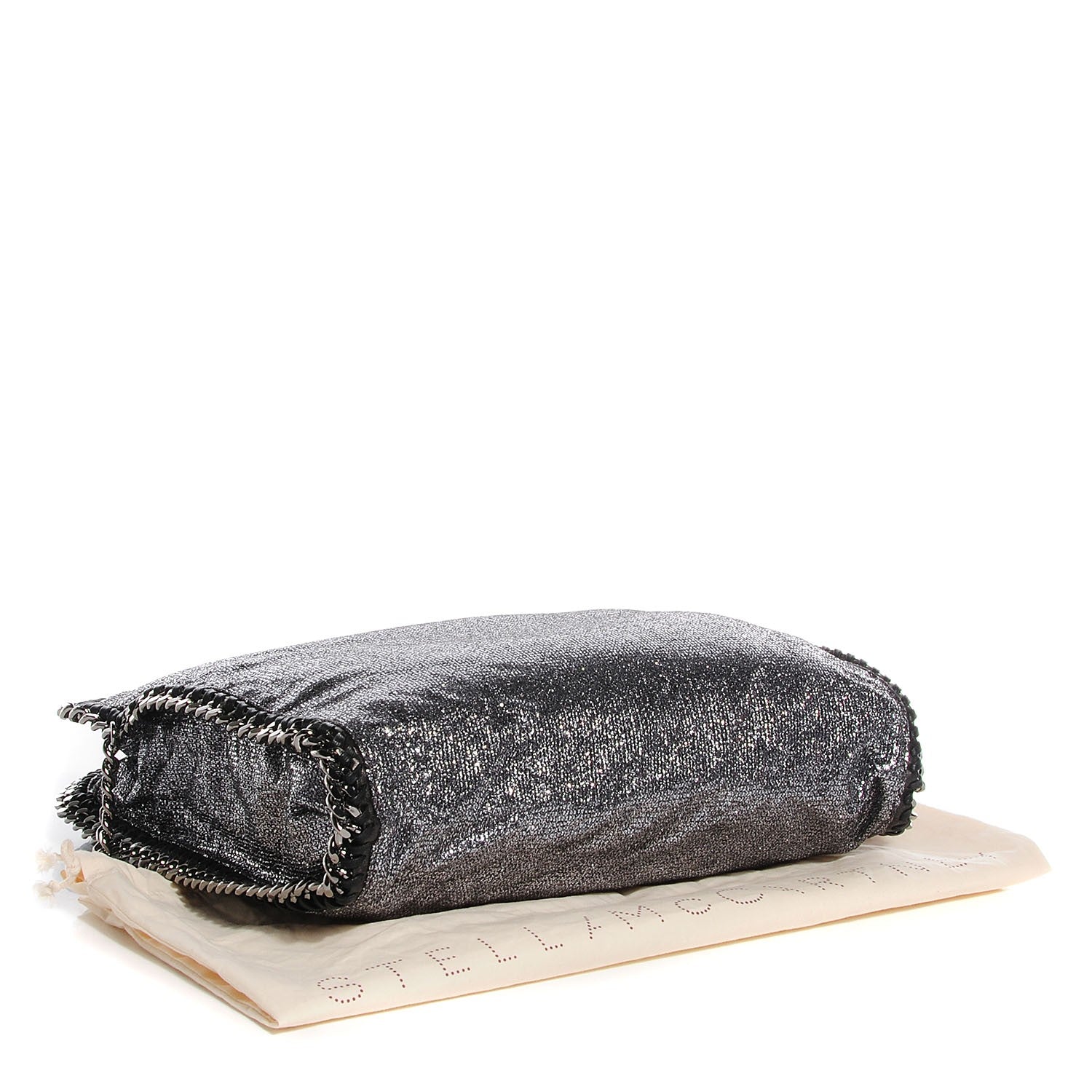 Stella McCartney Metallic Linen Falabella Grey 3 of 10