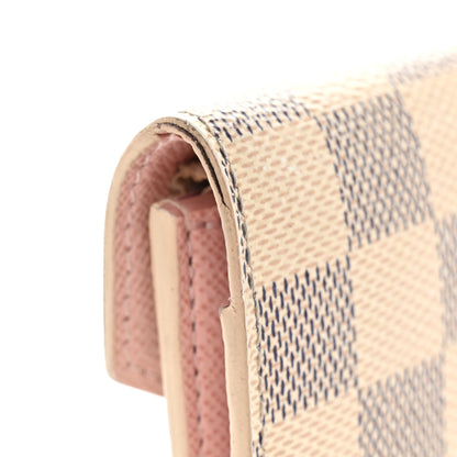 Louis Vuitton Damier Azur Victorine Wallet Rose Ballerine 9 of 11