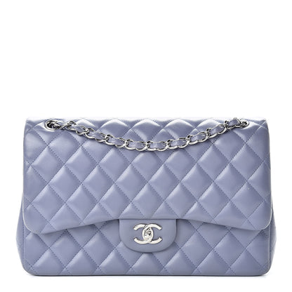 Chanel Lambskin Quilted Jumbo Double Flap Light Purple 1 of 18
