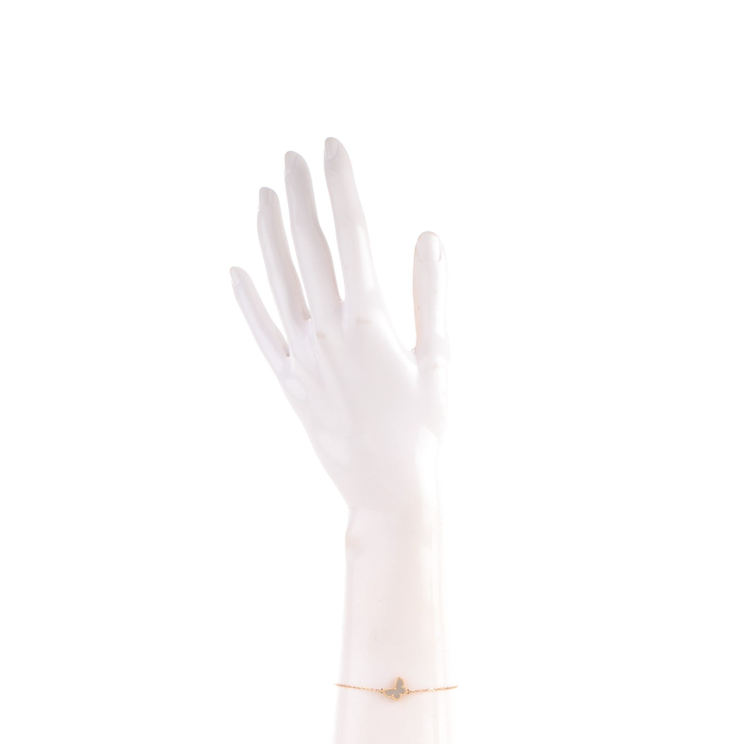 Van Cleef & Arpels 18K Yellow Gold Mother of Pearl Sweet Alhambra Butterfly Bracelet 2 of 5