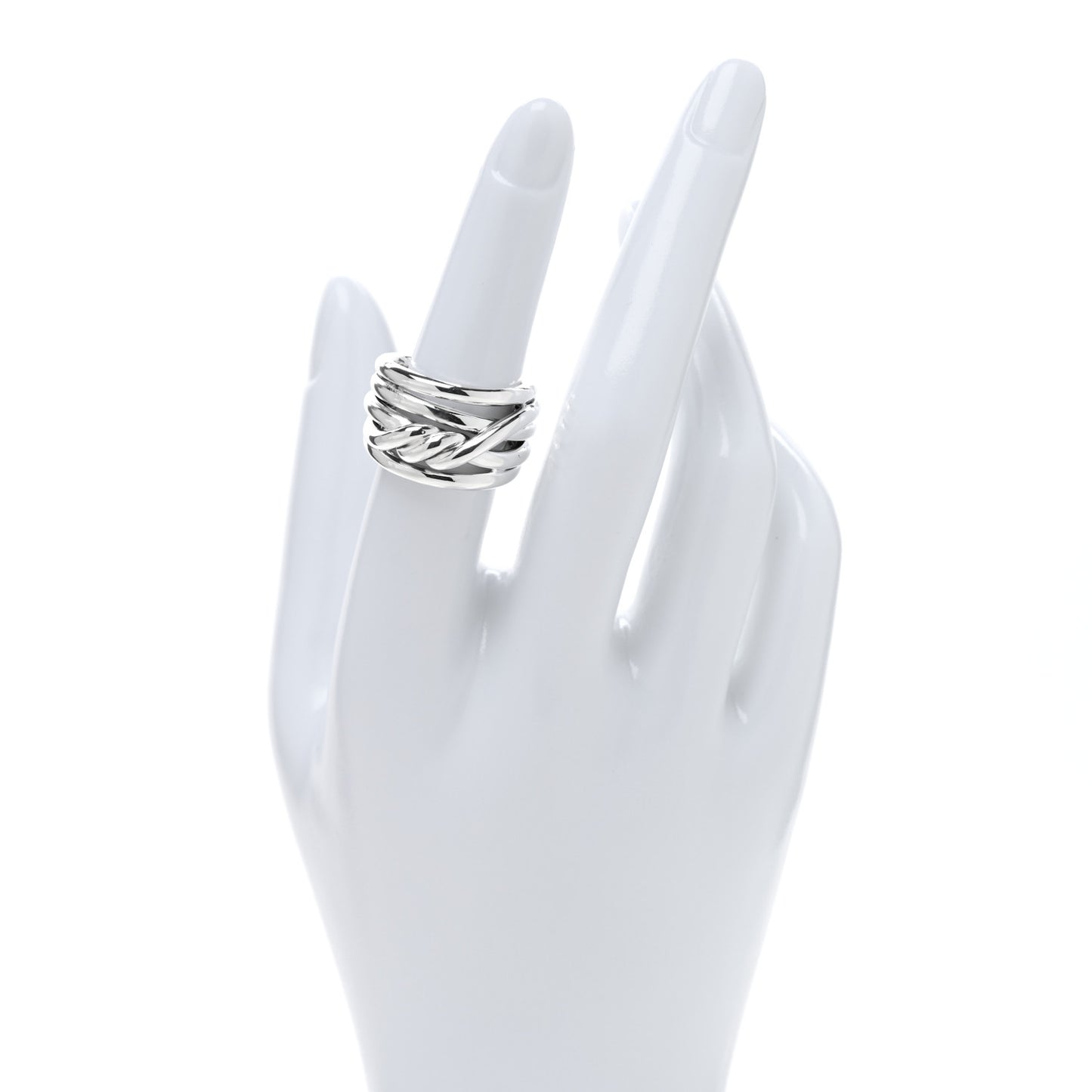 Sterling Silver 14mm Continuance Ring 52 6