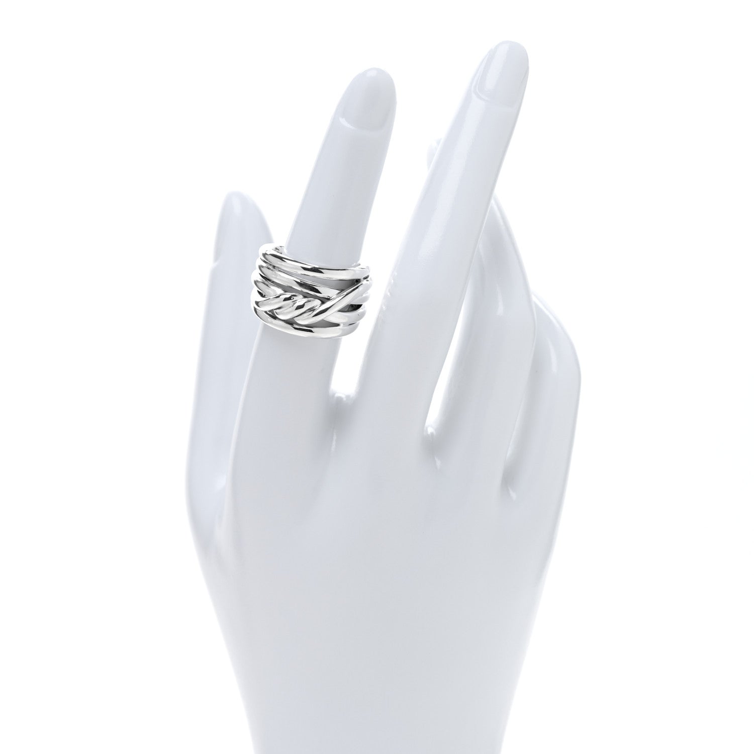 David Yurman Sterling Silver 14mm Continuance Ring 52 6 2 of 5