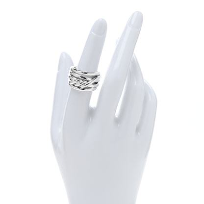 David Yurman Sterling Silver 14mm Continuance Ring 52 6 2 of 5