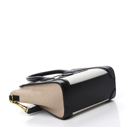Celine Smooth Drummed Calfskin Nano Tri-Color Luggage White 4 of 10