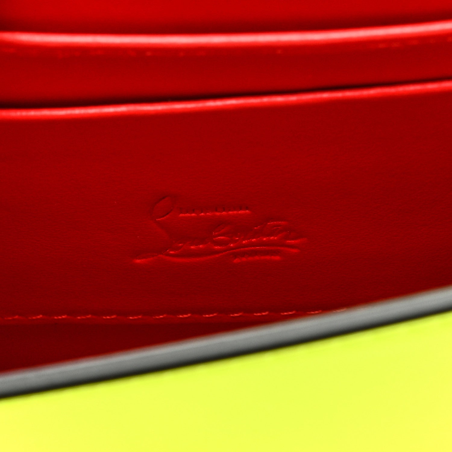 Christian Louboutin Calfskin Elisa Phone Crossbody Neon Green 6 of 8