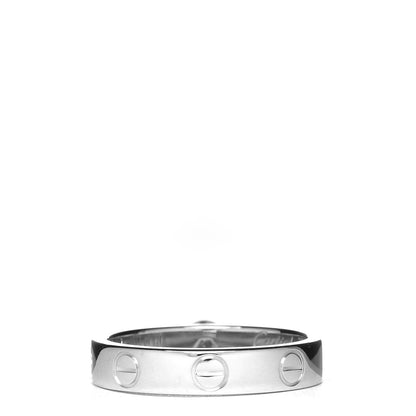 Cartier 18K White Gold Diamond .24ct LOVE Solitaire Engagement Ring 49 5 4 of 7
