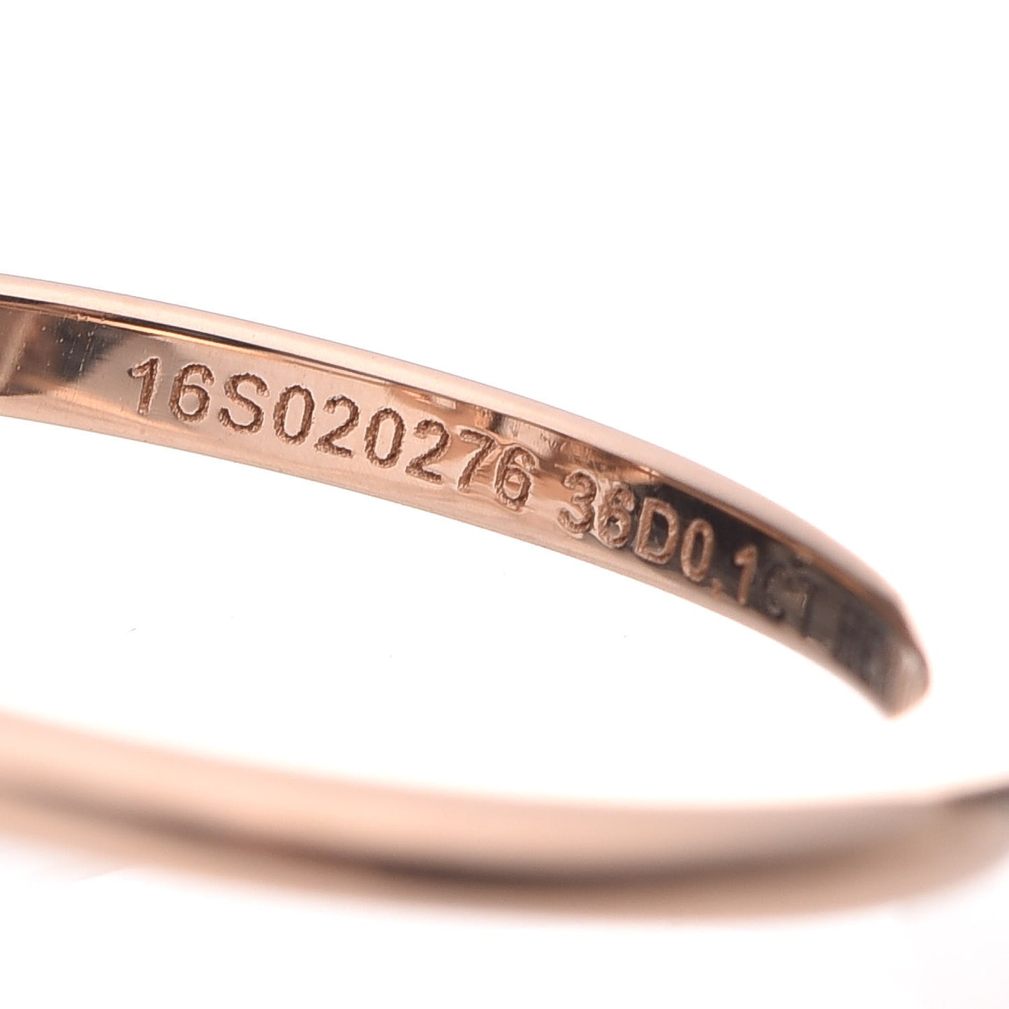 18K Rose Gold Diamond Attelage Ring 50 5.25