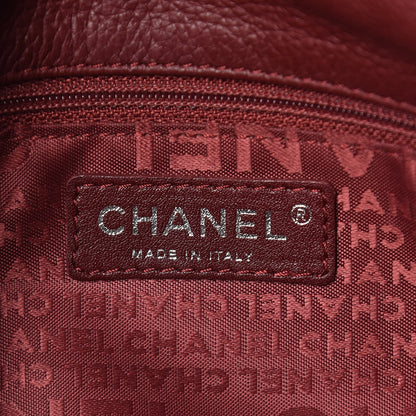 Chanel Calfskin Stitched Flap Shoulder Bag Red 6 of 10
