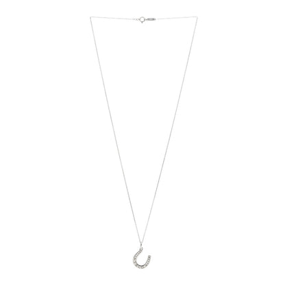 Tiffany Sterling Silver Horseshoe Pendant Necklace 3 of 4