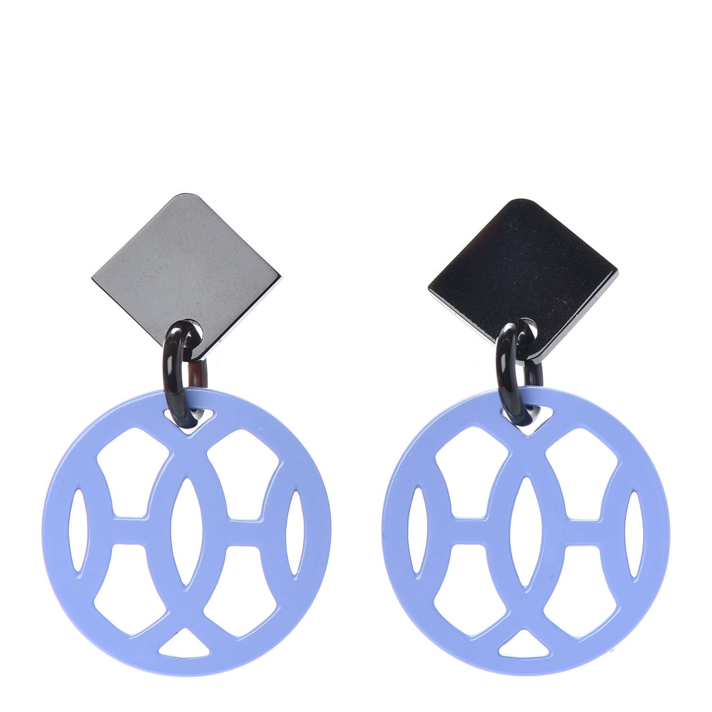 Buffalo Horn Lacquer Hava Earrings Bleu Lupin