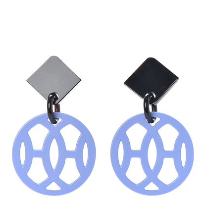Hermes Buffalo Horn Lacquer Hava Earrings Bleu Lupin 1 of 4