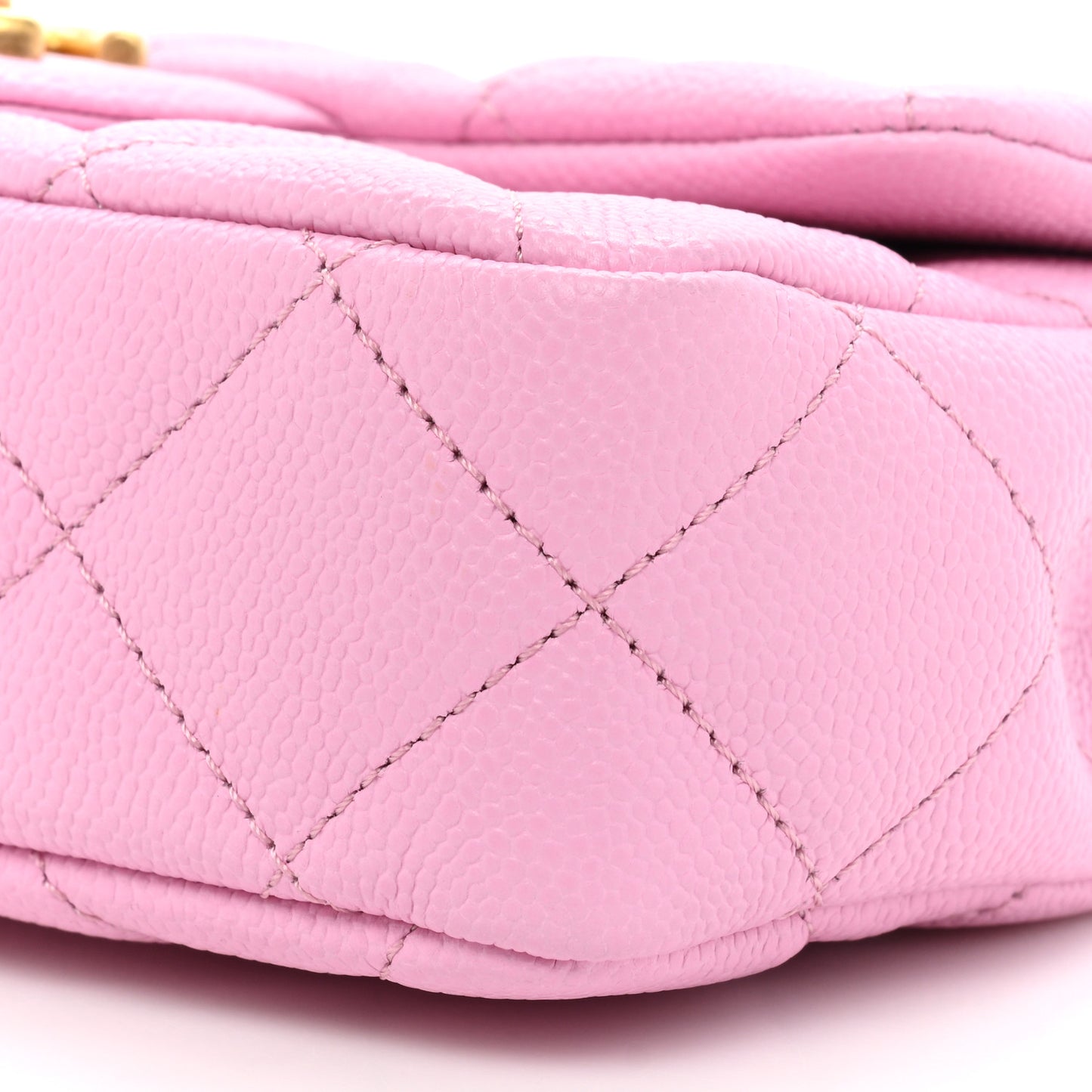 Caviar Quilted Mini Rectangular Sweetheart Flap Lilac