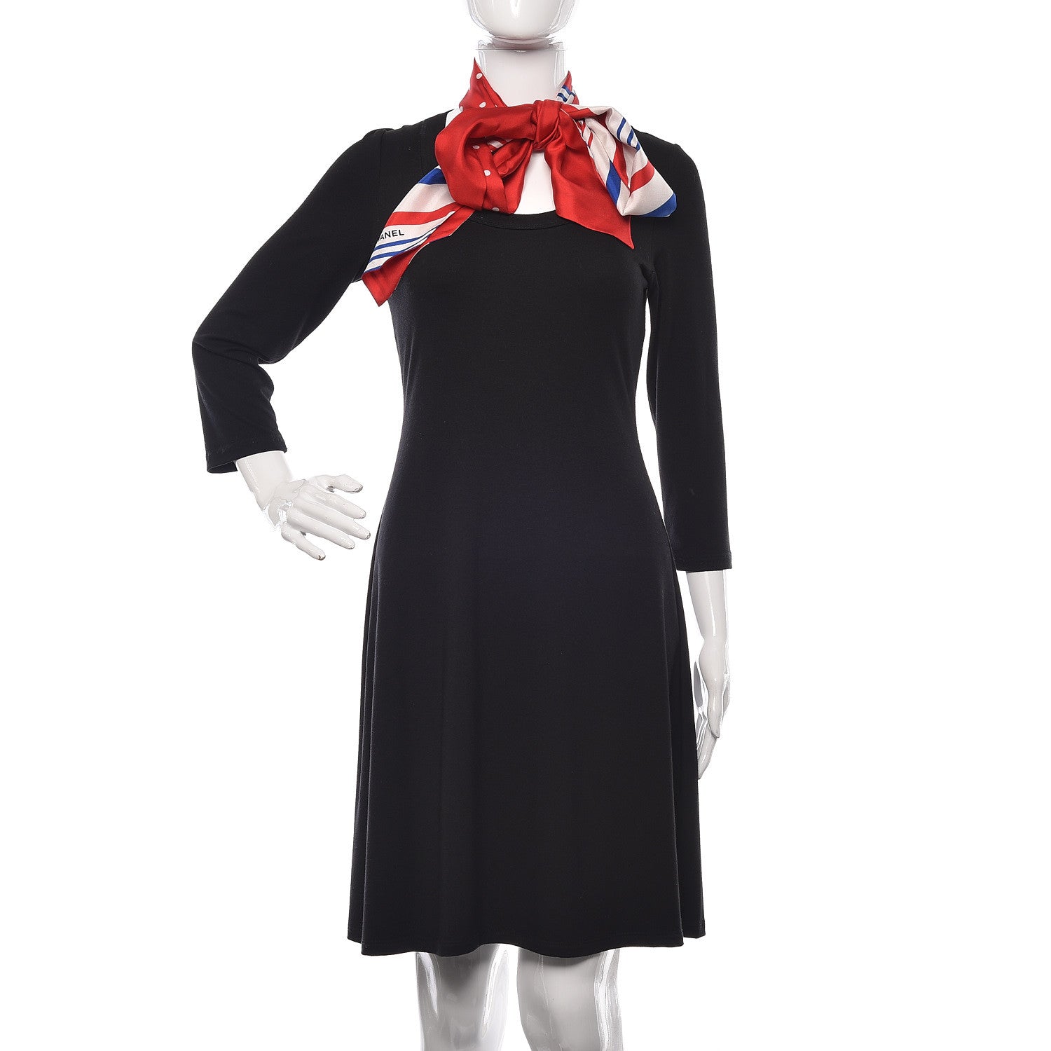 Chanel Silk Airlines Scarf Red 2 of 5