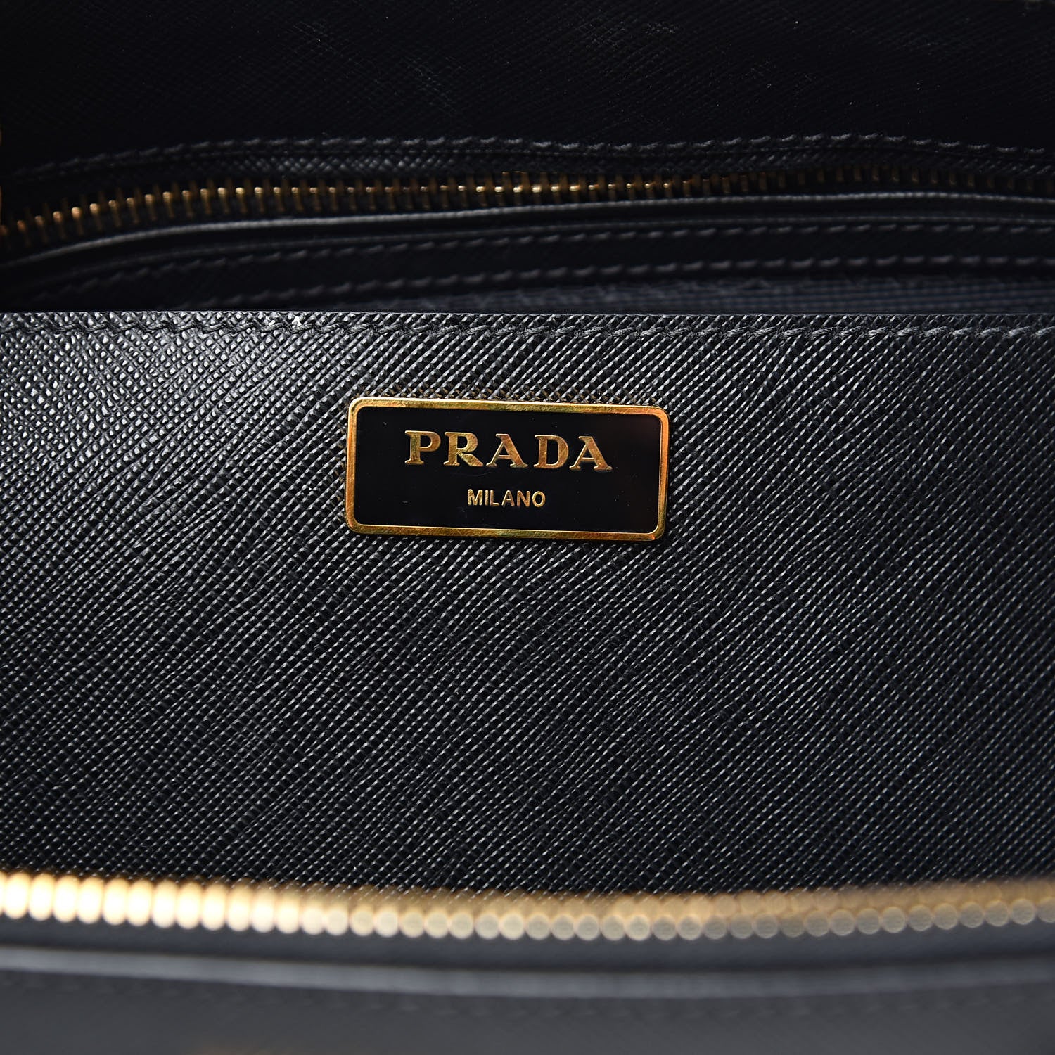 Prada Saffiano Medium Galleria Double Zip Tote Black 7 of 13