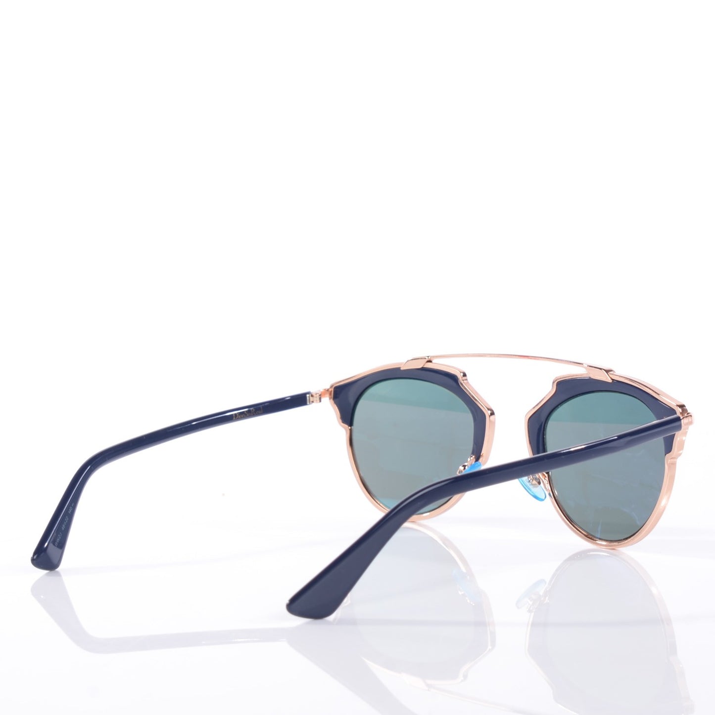 Mirrored So Real Sunglasses Rose Gold Blue