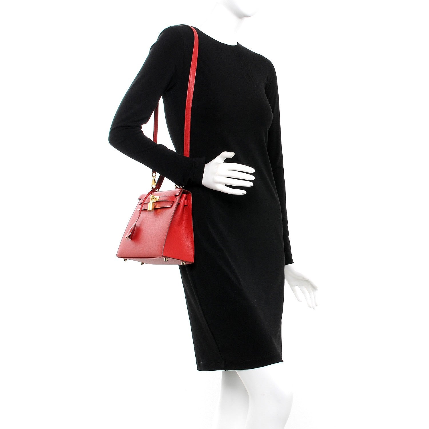 Hermes Epsom Kelly Sellier 25 Rouge Casaque 3 of 31