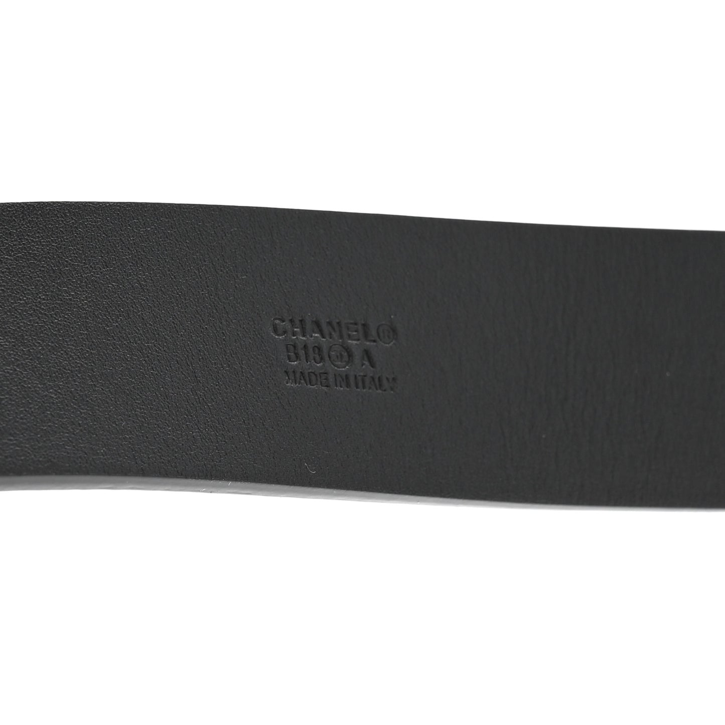 Glazed Calfskin CC Belt 80 32 Black