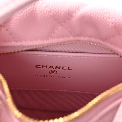 Chanel Caviar Quilted Polly Pocket Pouch Hobo Light Pink 6 of 11