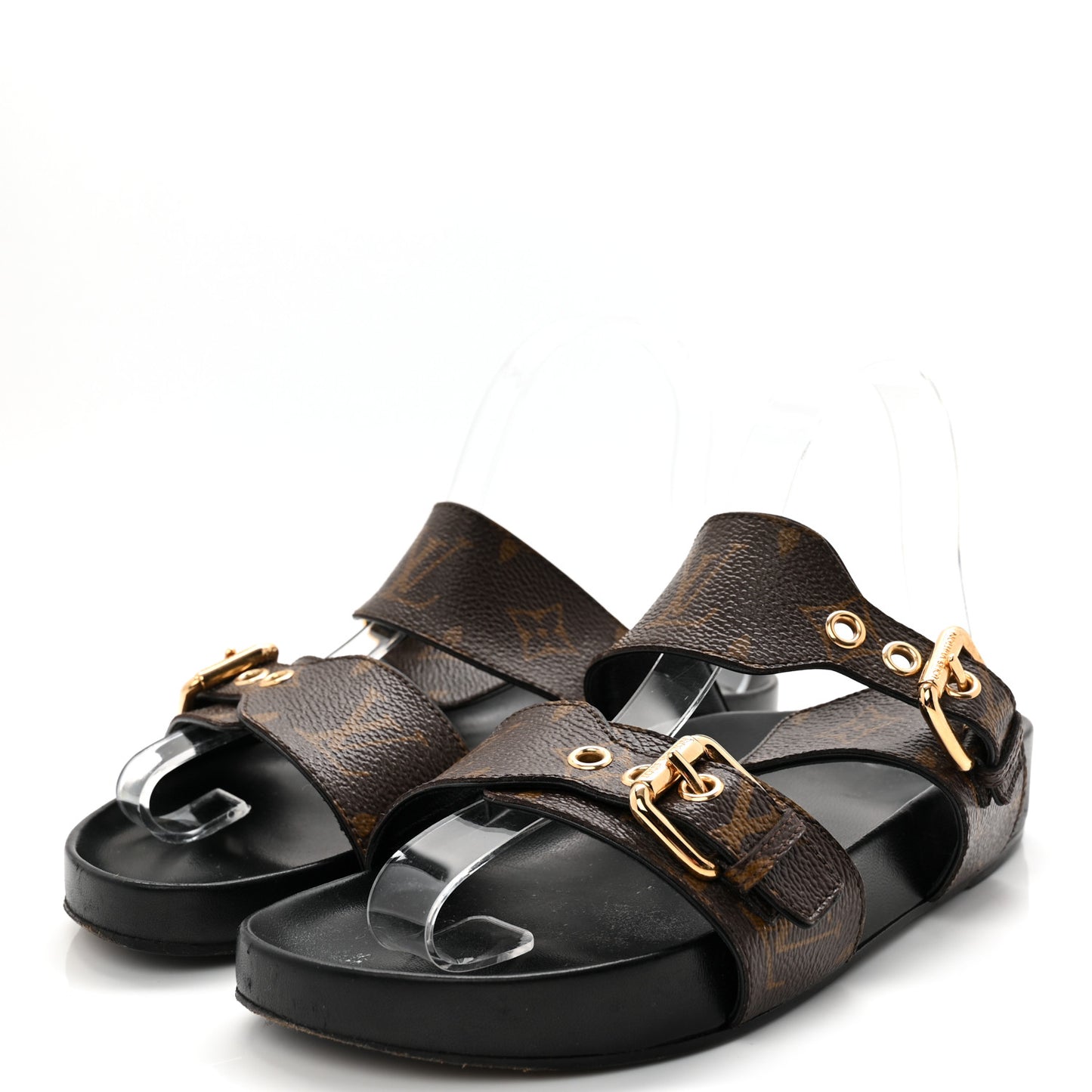 Monogram Bom Dia Mule Sandals 36 Black