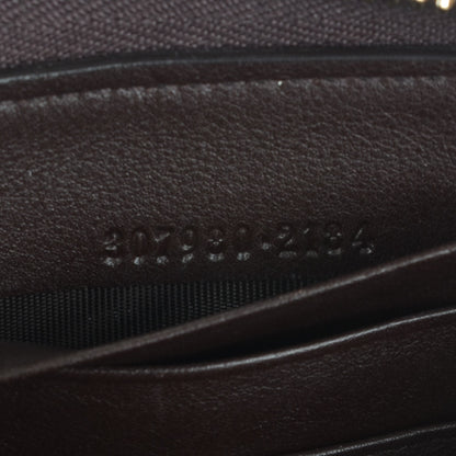 Gucci Guccissima Metal Bar Zip Around Wallet Dark Brown 6 of 7