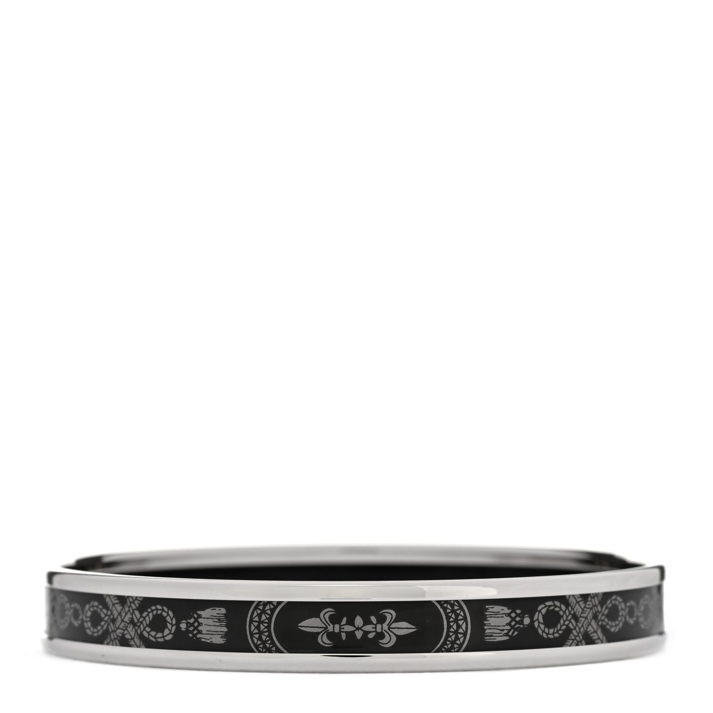 Enamel Printed Narrow Grand Apparat Bracelet Black