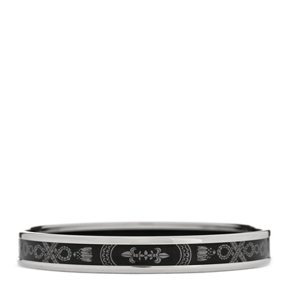 Hermes Enamel Printed Narrow Grand Apparat Bracelet Black 3 of 6