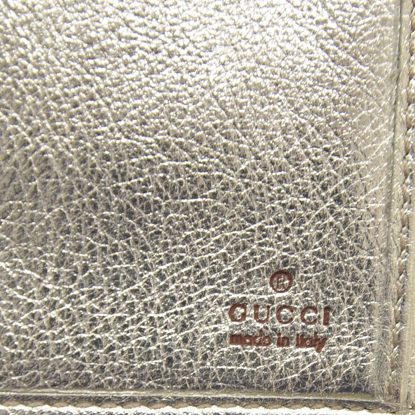 Leather Britt Continental Wallet Metallic Gold