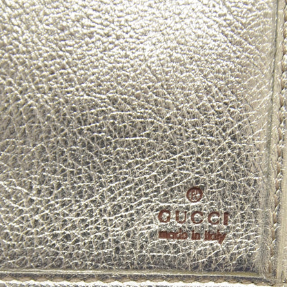 Gucci Leather Britt Continental Wallet Metallic Gold 6 of 8