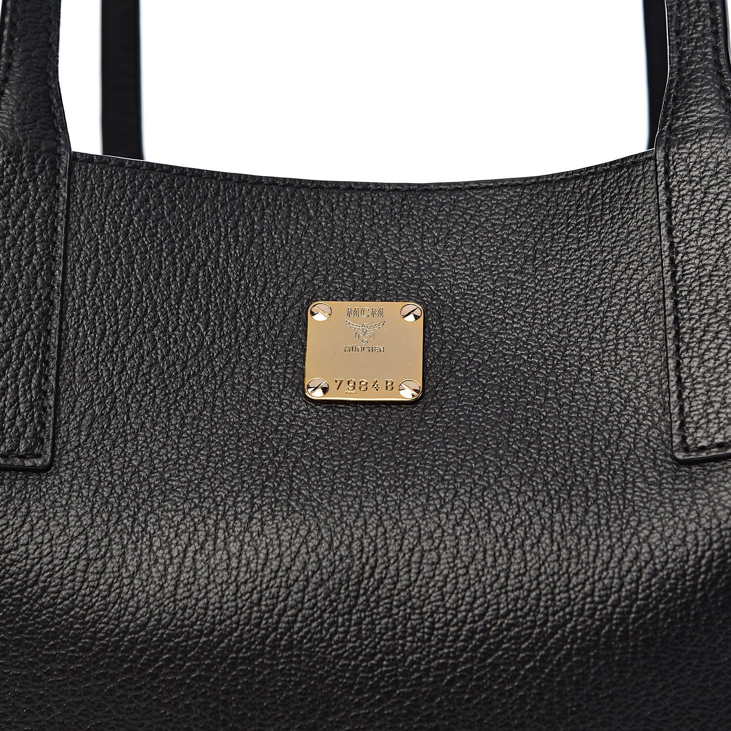 MCM Grained Calfskin Large Reversible Wandel Tote Black 18 of 19