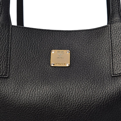 MCM Grained Calfskin Large Reversible Wandel Tote Black 18 of 19