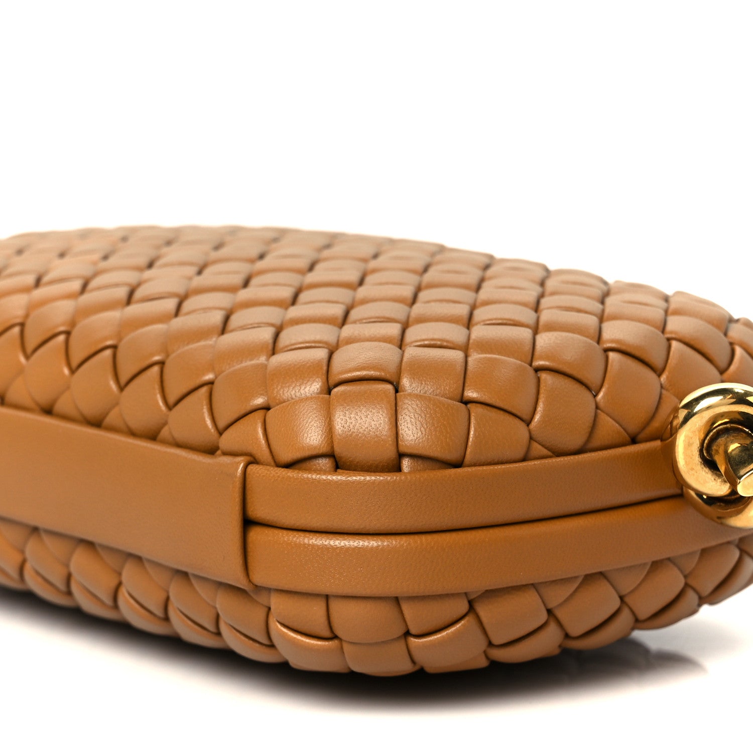 Bottega Veneta Calfskin Intrecciato Knot On Strap Camel 9 of 9