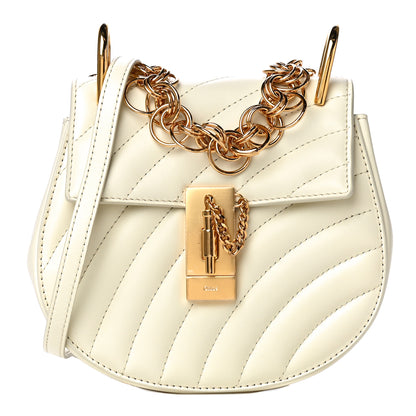 Chloe Calfskin Quilted Drew Bijou Shoulder Bag Natural White 1 of 22