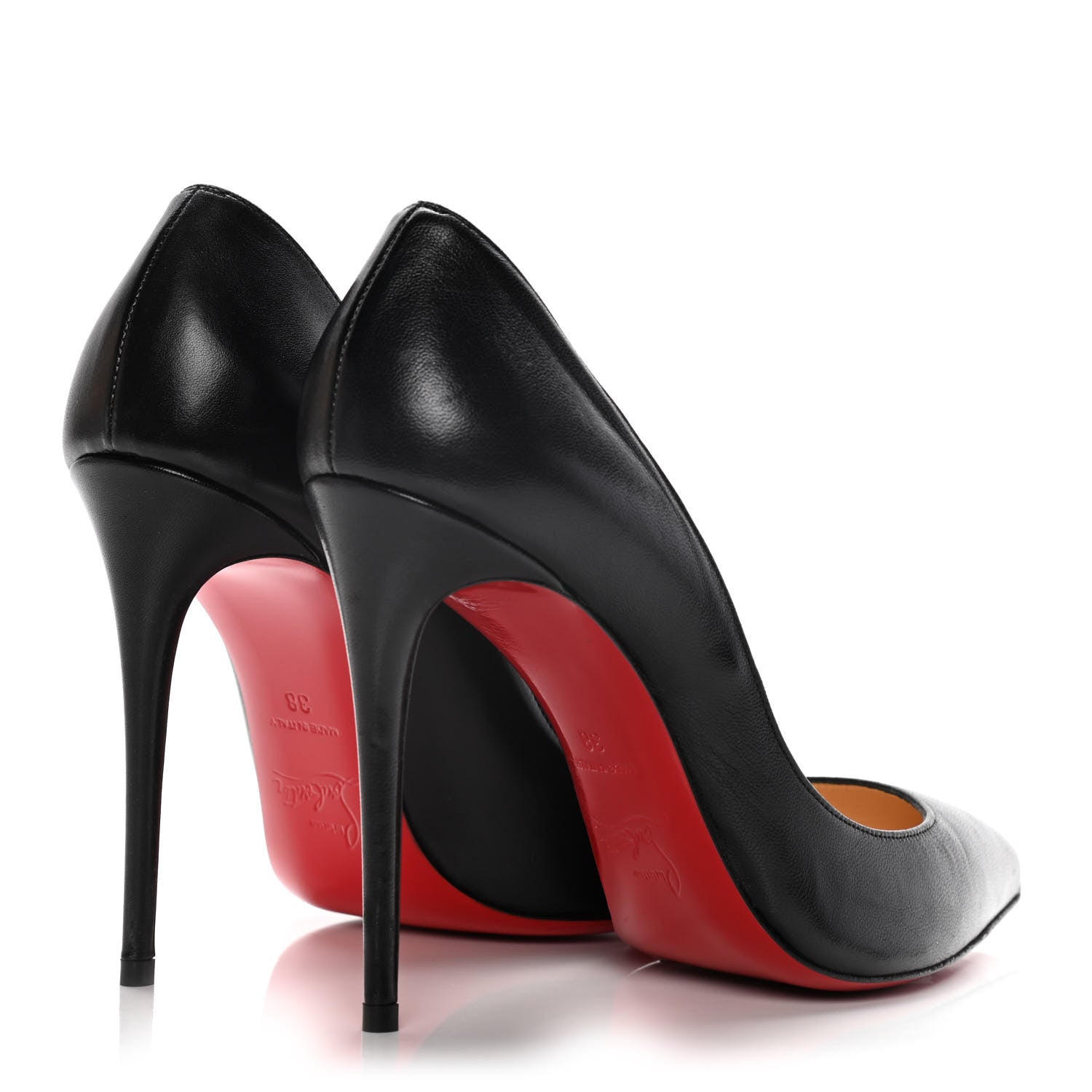 Christian Louboutin Shiny Nappa Pigalle Follies 100 Pumps 38 Black 4 of 17