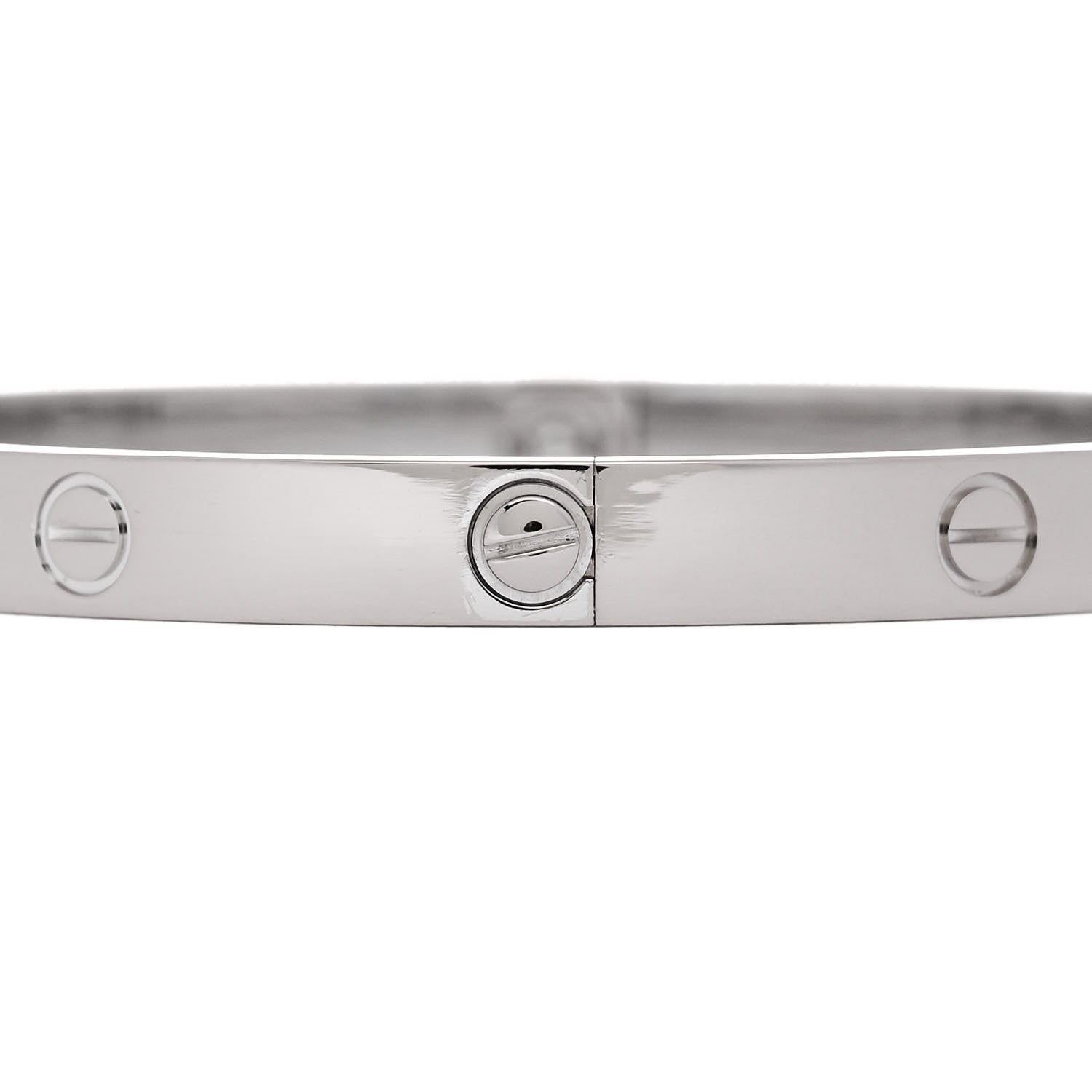 Cartier 18K White Gold LOVE Bracelet 20 5 of 9