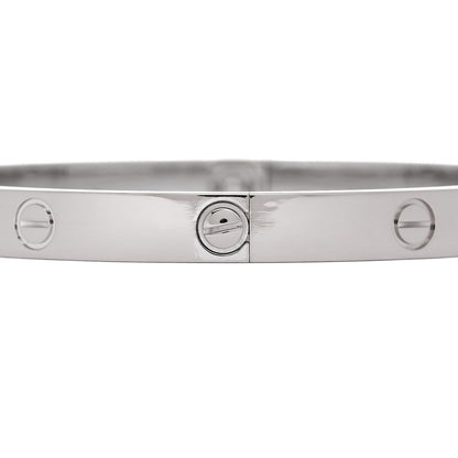 Cartier 18K White Gold LOVE Bracelet 20 5 of 9