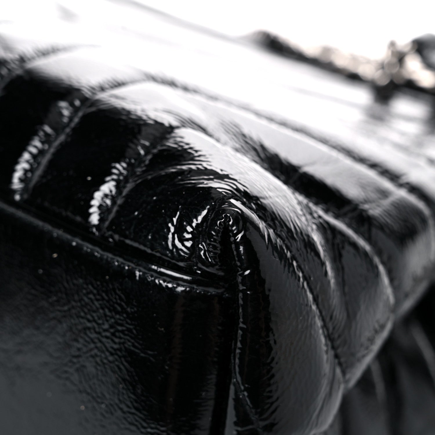 Saint Laurent Patent Y Quilted Monogram Medium Loulou Chain Satchel Black 16 of 17