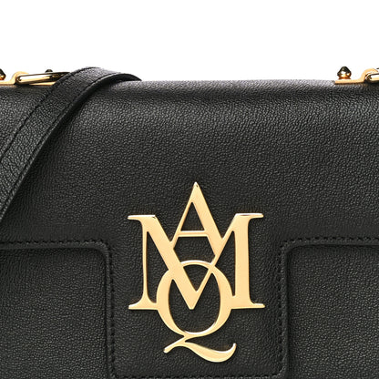 Alexander McQueen Grained Calfskin Small Insignia Flap Black 8 of 13