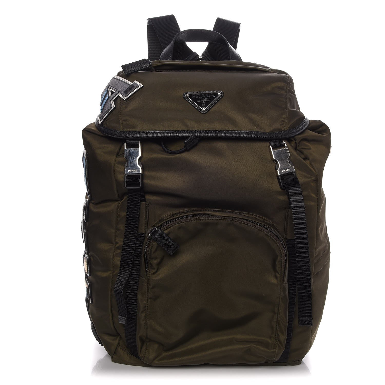 Prada Tessuto Nylon Letteri Double Buckle Backpack Mimetico 1 of 10